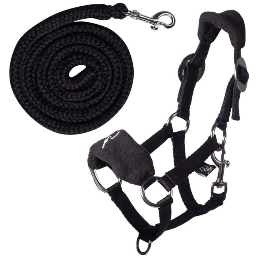 HKM Hobby Horsing Fleece Halter Black