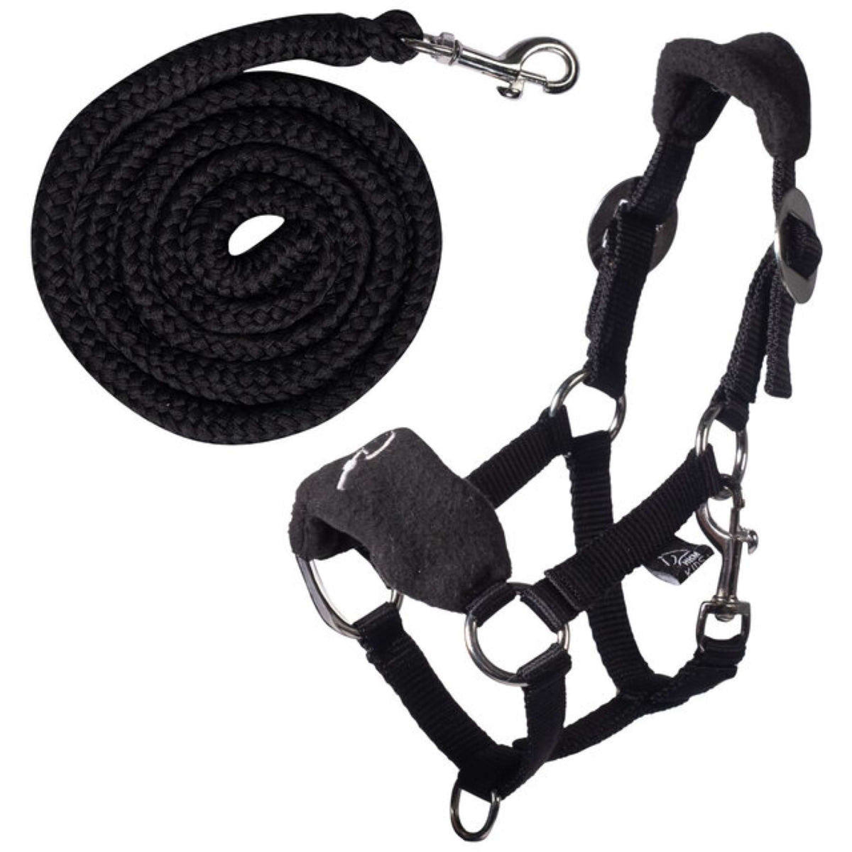 HKM Fleece Halter Hobby Horsing Black