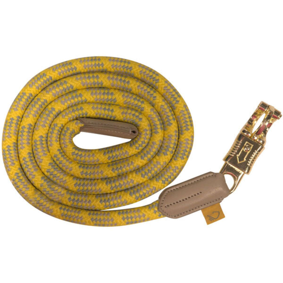 Lauria Garrelli Lead Rope Limone with a Panic Snap Grey/Beige