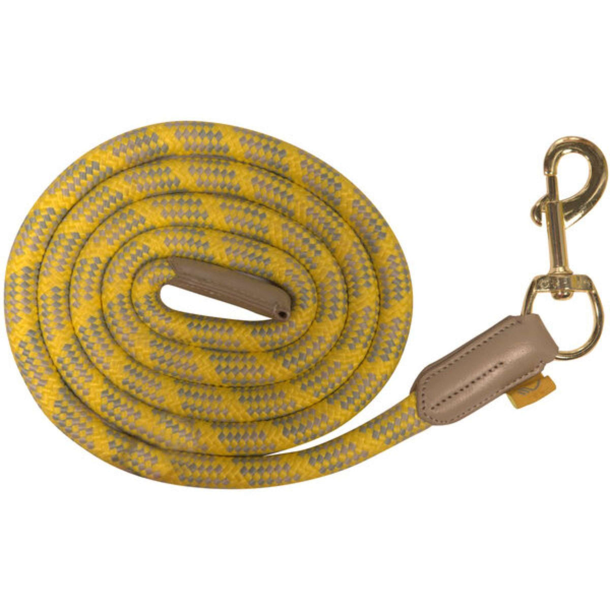 Lauria Garrelli Lead Rope Limone with Carabiner Grey/Beige