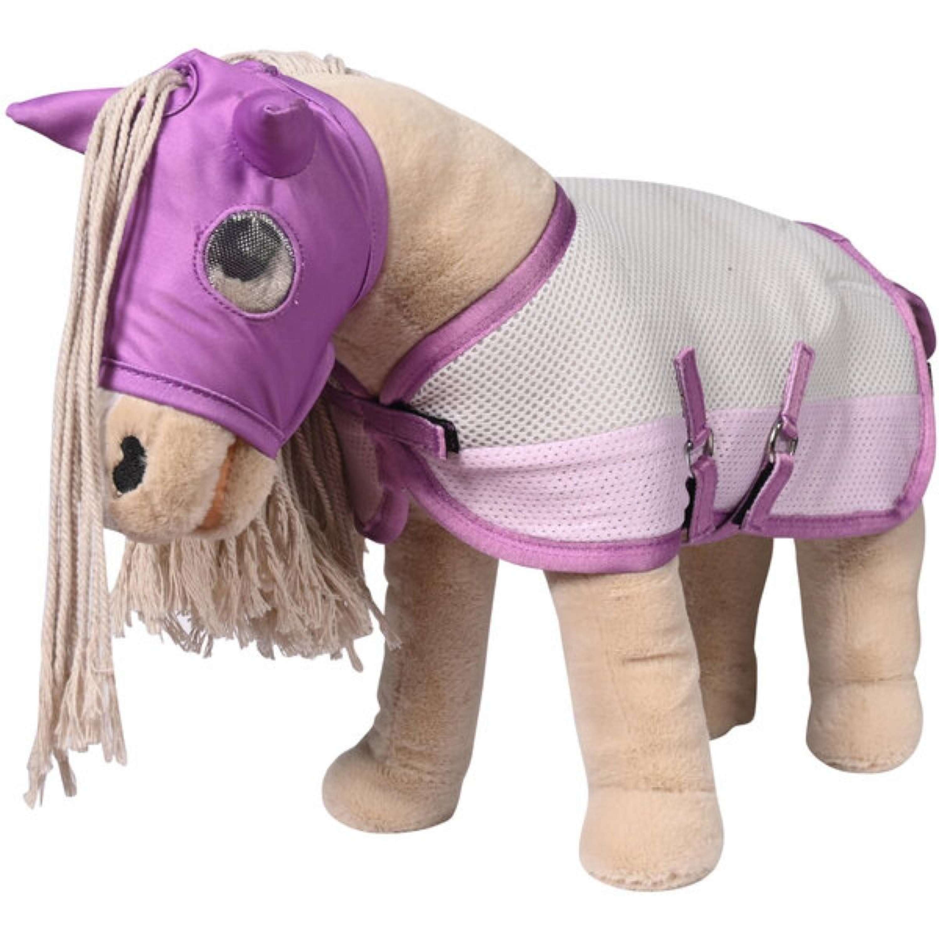 HKM Fly Mask Cuddle Horse Light pink