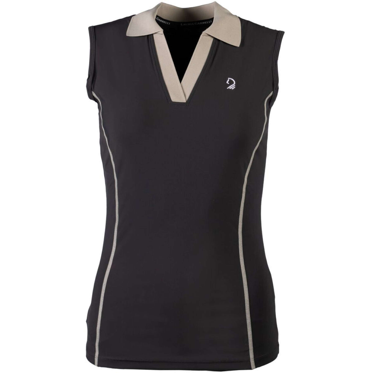 Lauria Garrelli Poloshirt Limone Sleeveless Black