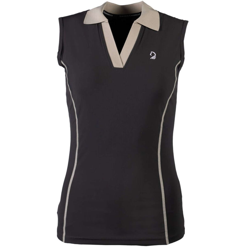 Lauria Garrelli Poloshirt Limone Sleeveless Black