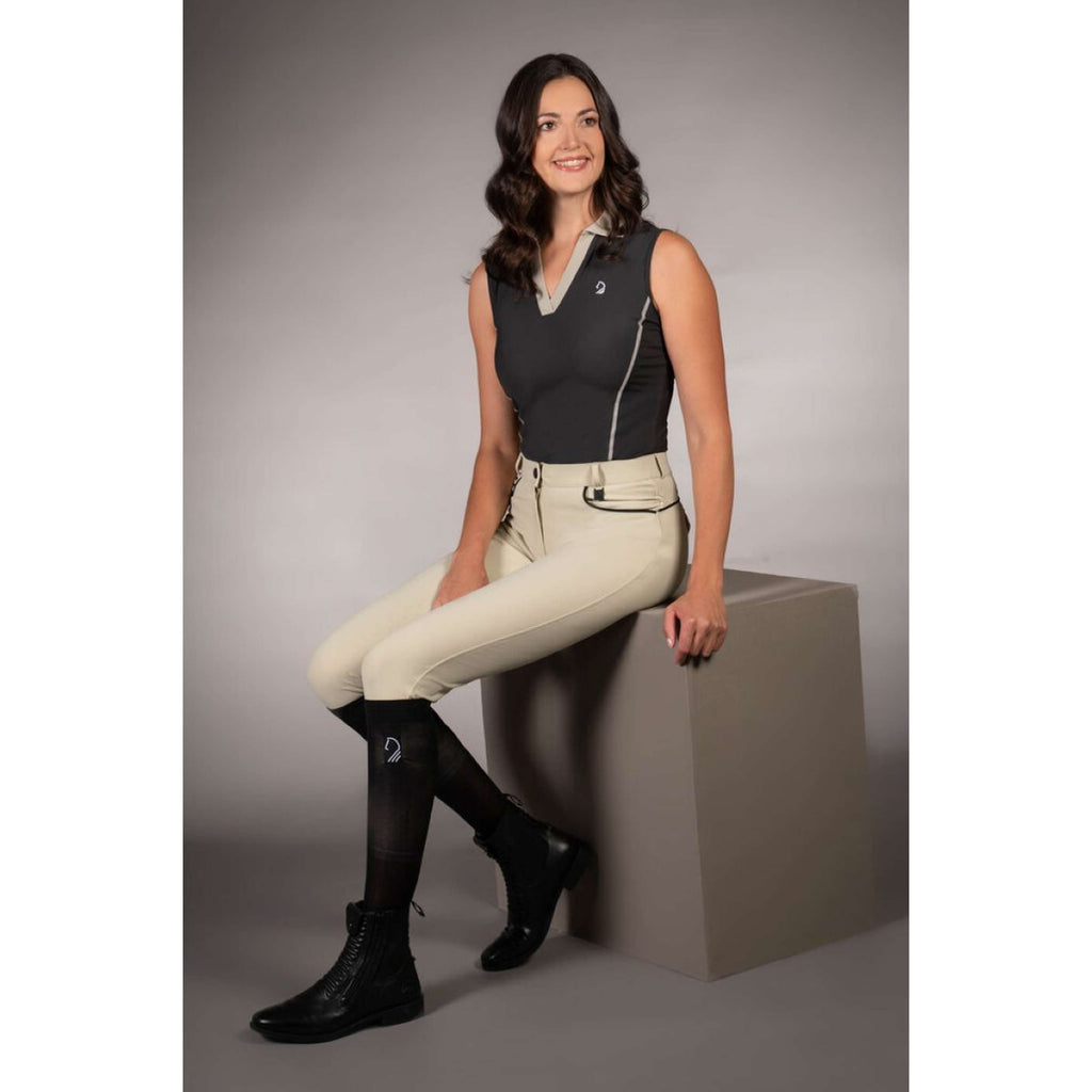 Lauria Garrelli Poloshirt Limone Sleeveless Black