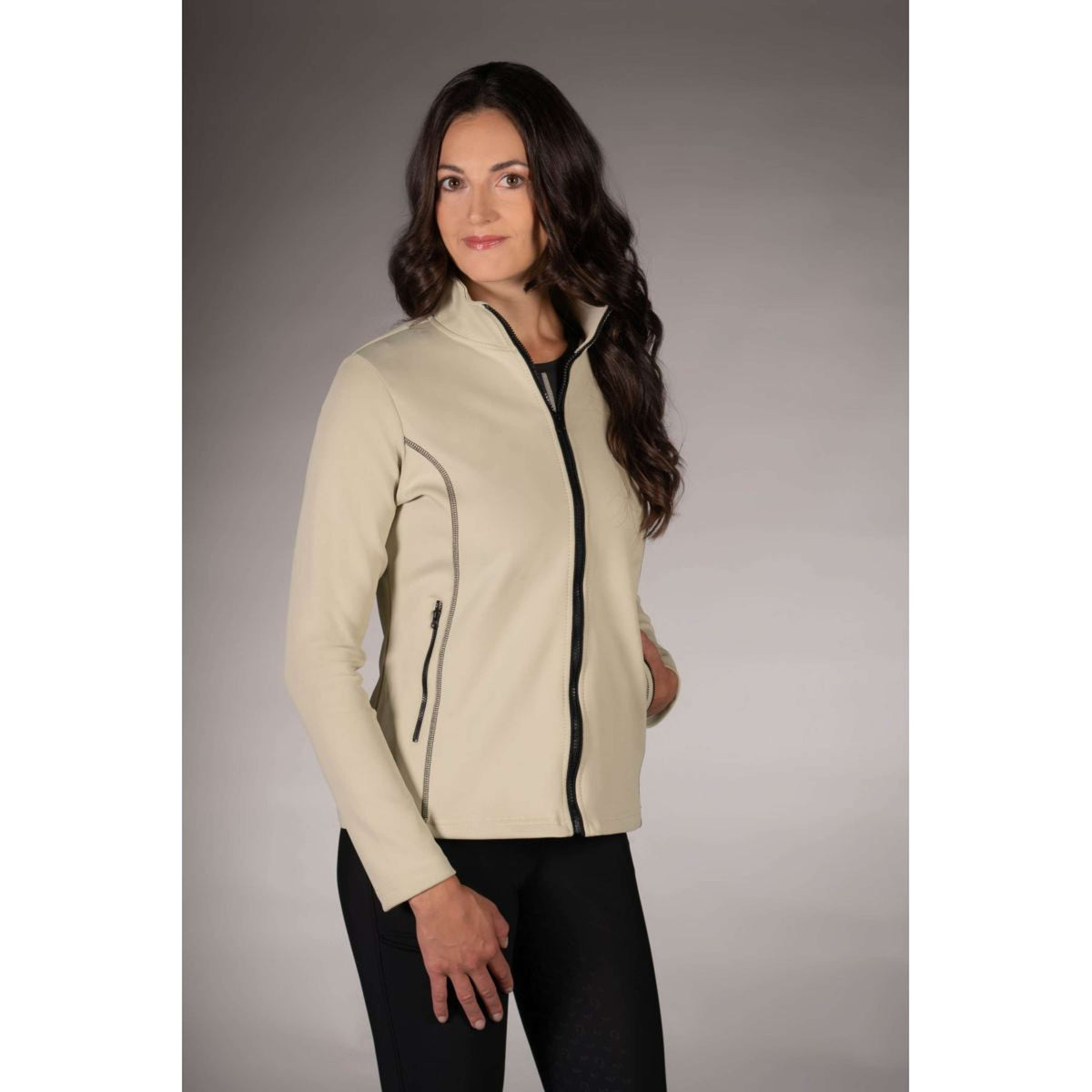 Lauria Garrelli Fleece Vest Limone Grey/Beige