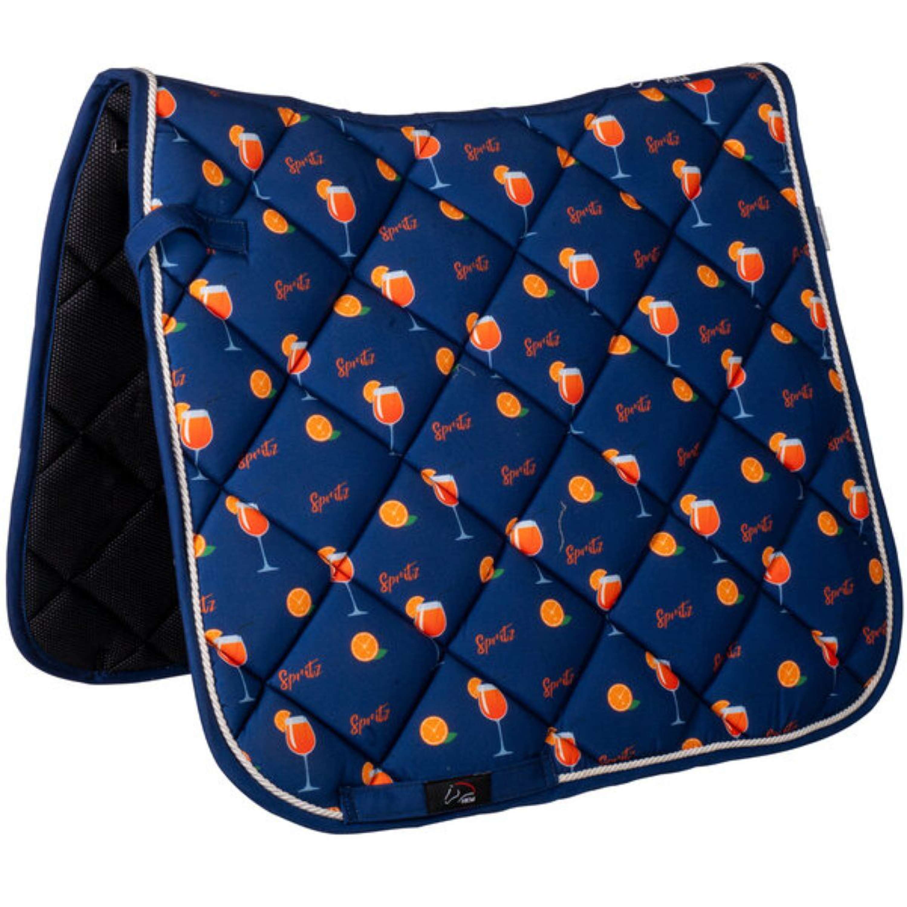 HKM Saddlepad Splash Dressage Darkblue/Orange