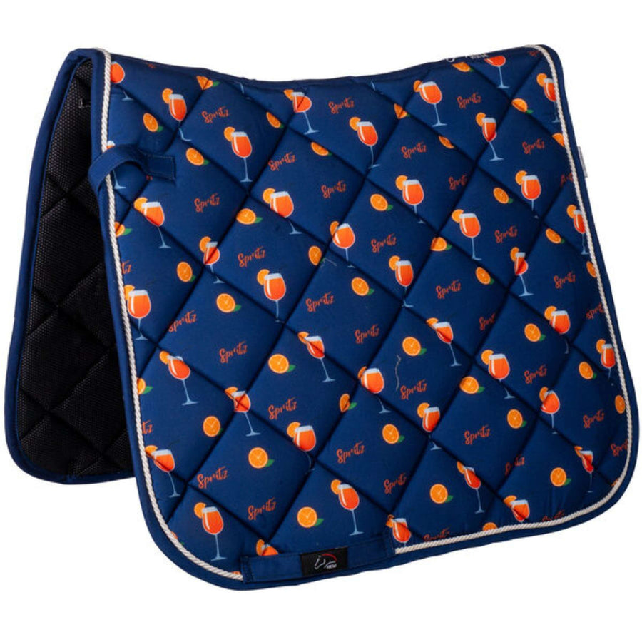 HKM Saddlepad Splash Dressage Darkblue/Orange