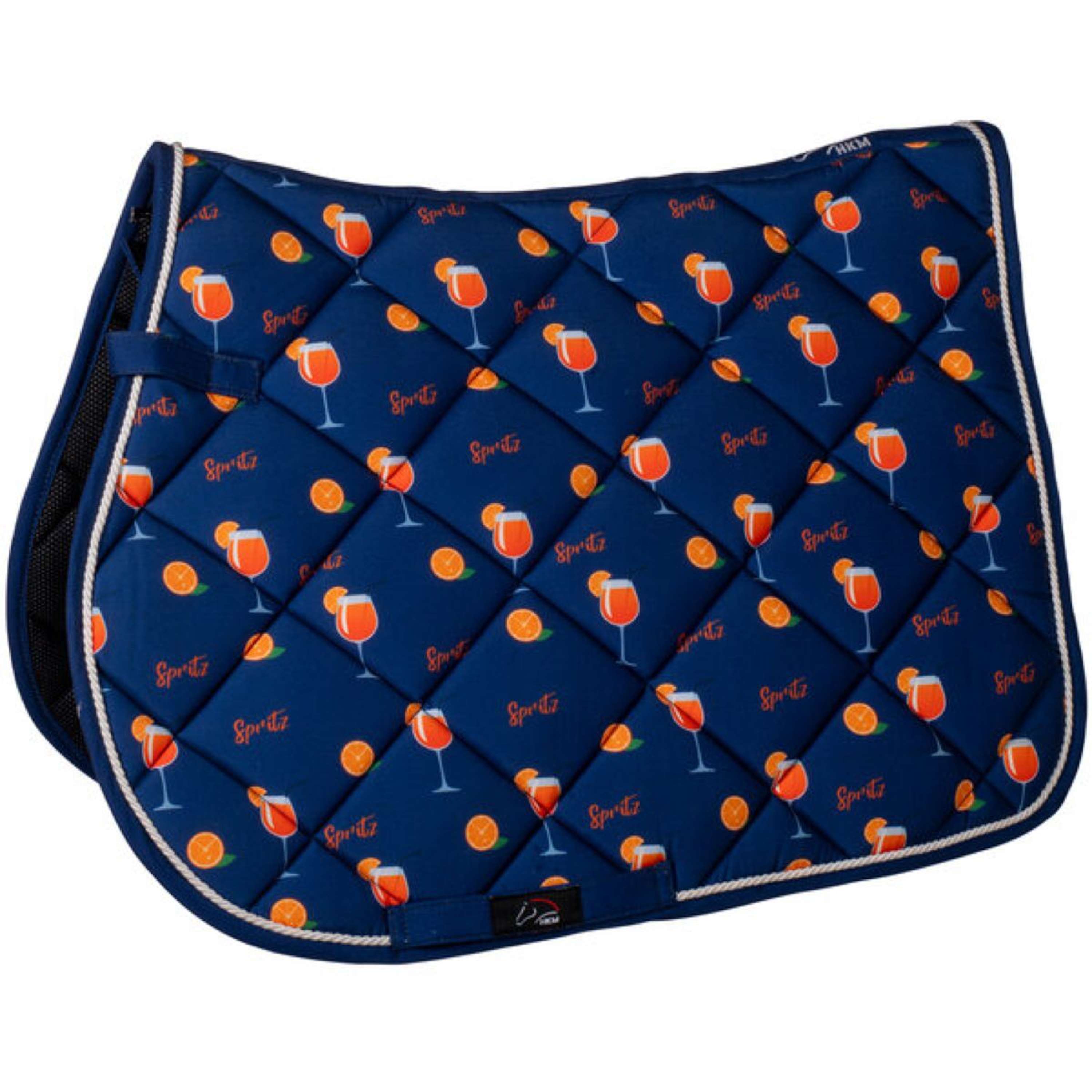 HKM Saddlepad Splash General Purpose Darkblue/Orange