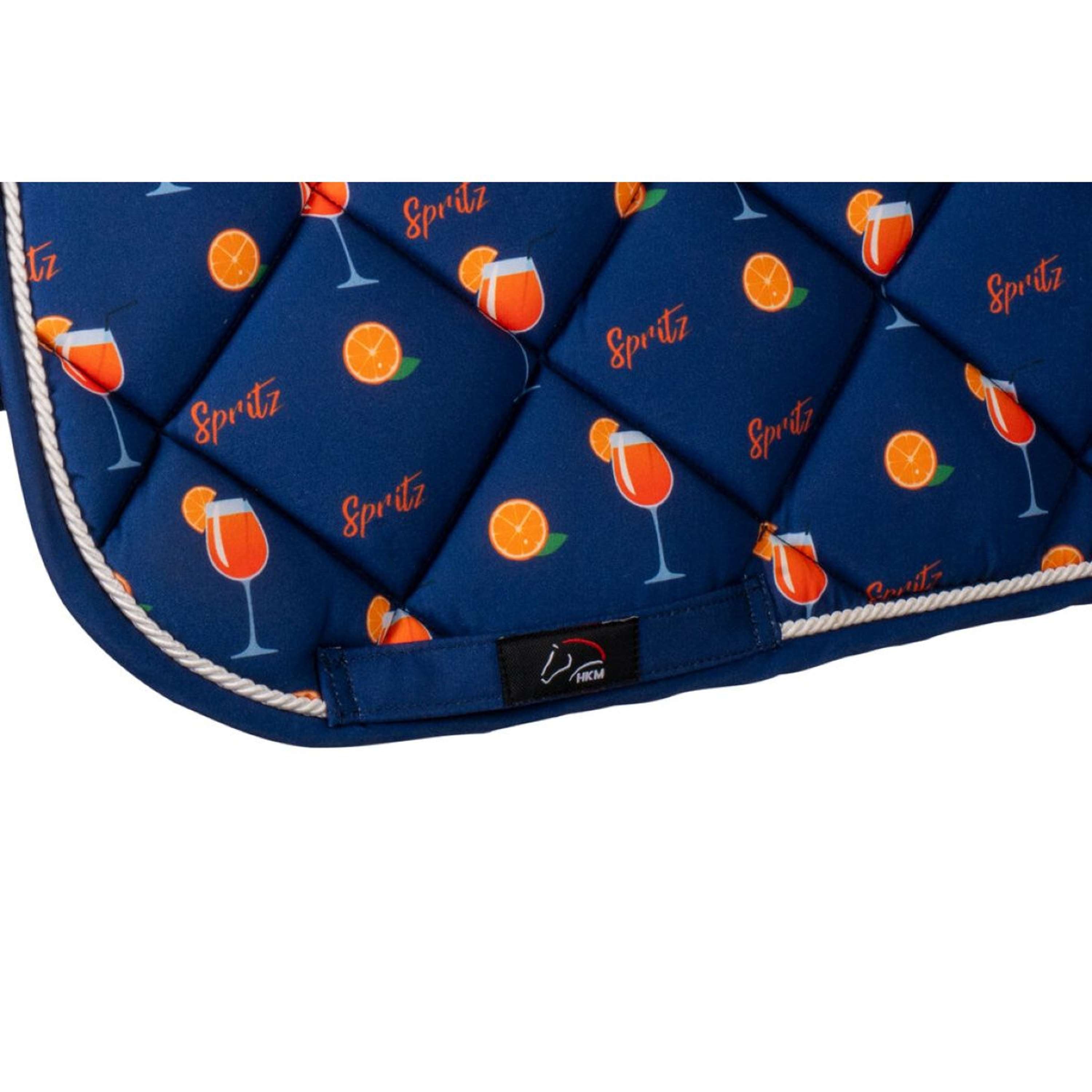 HKM Saddlepad Splash Dressage Darkblue/Orange