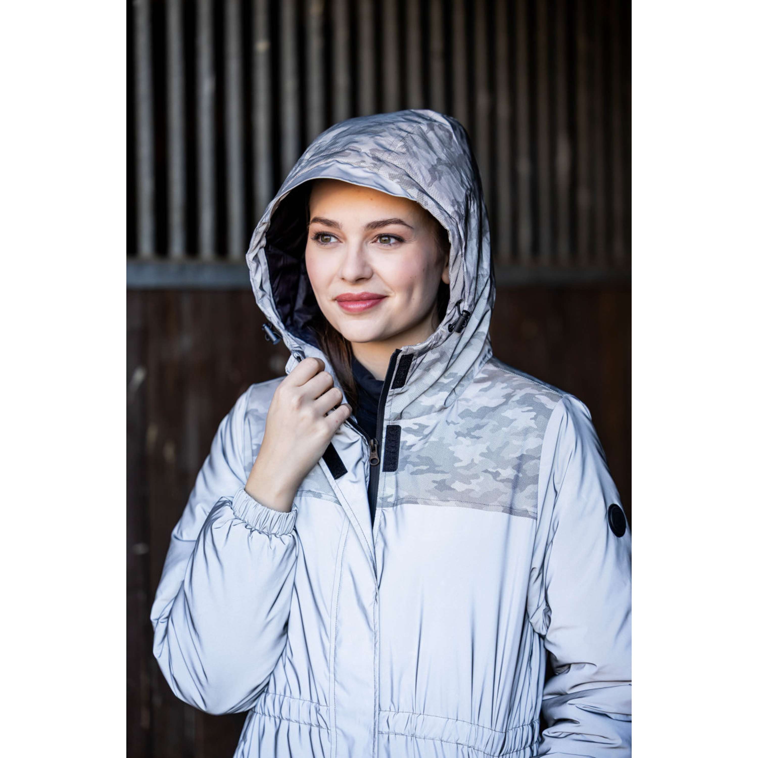 HKM Long Raincoat Washington Grey/Silver