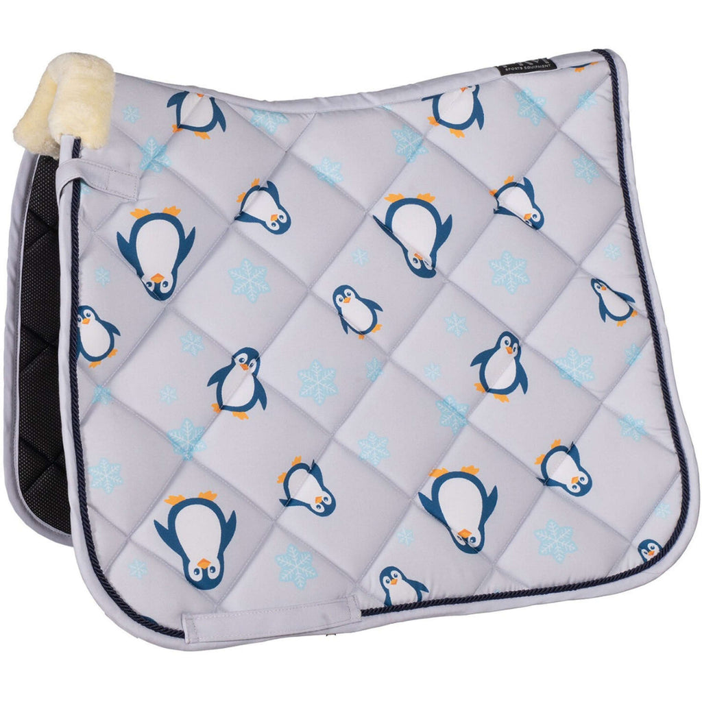 HKM Saddlepad Pinguïn Dressage Grey/Blue