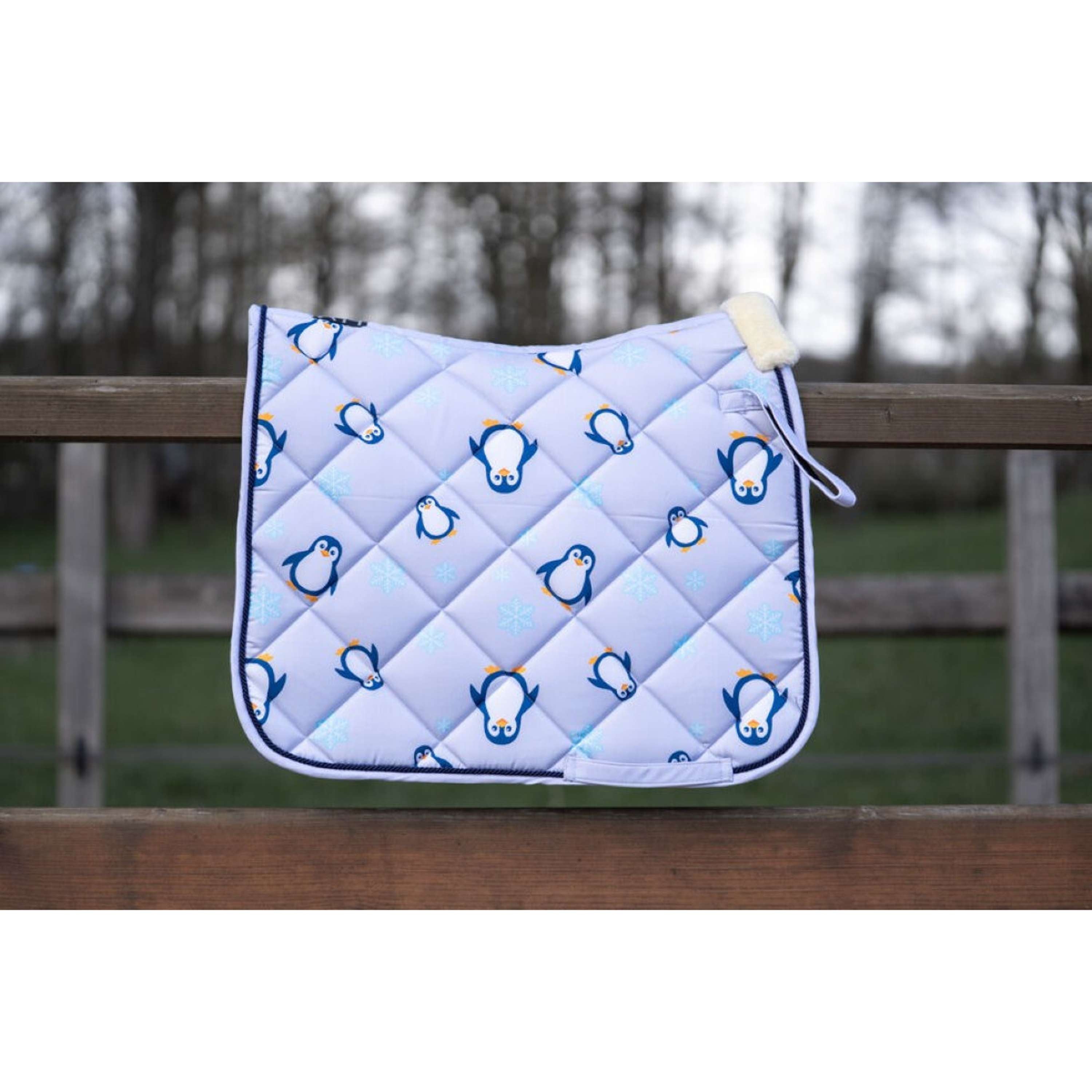 HKM Saddlepad Pinguïn Dressage Grey/Blue