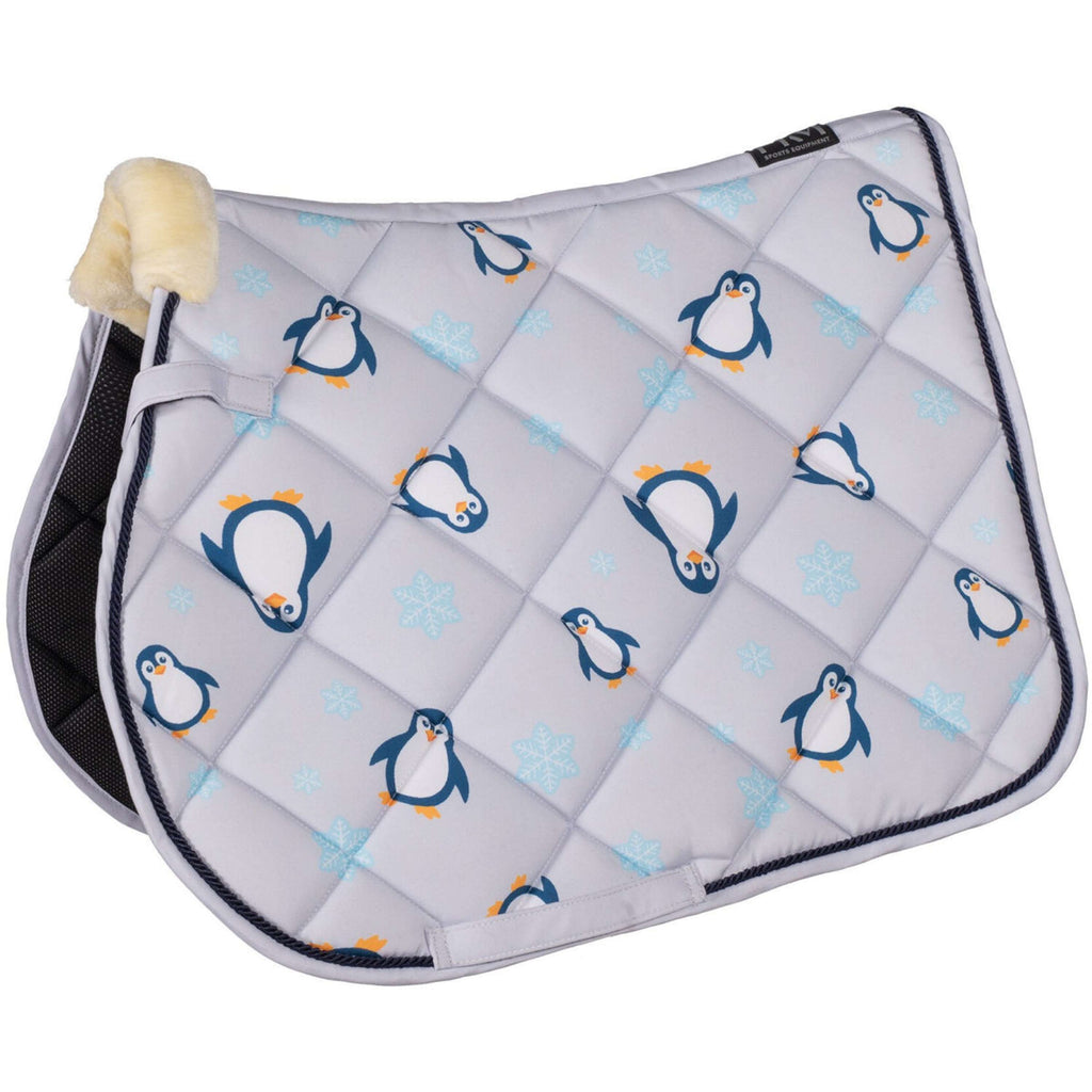 HKM Saddlepad Pinguïn All Purpose Grey/Blue