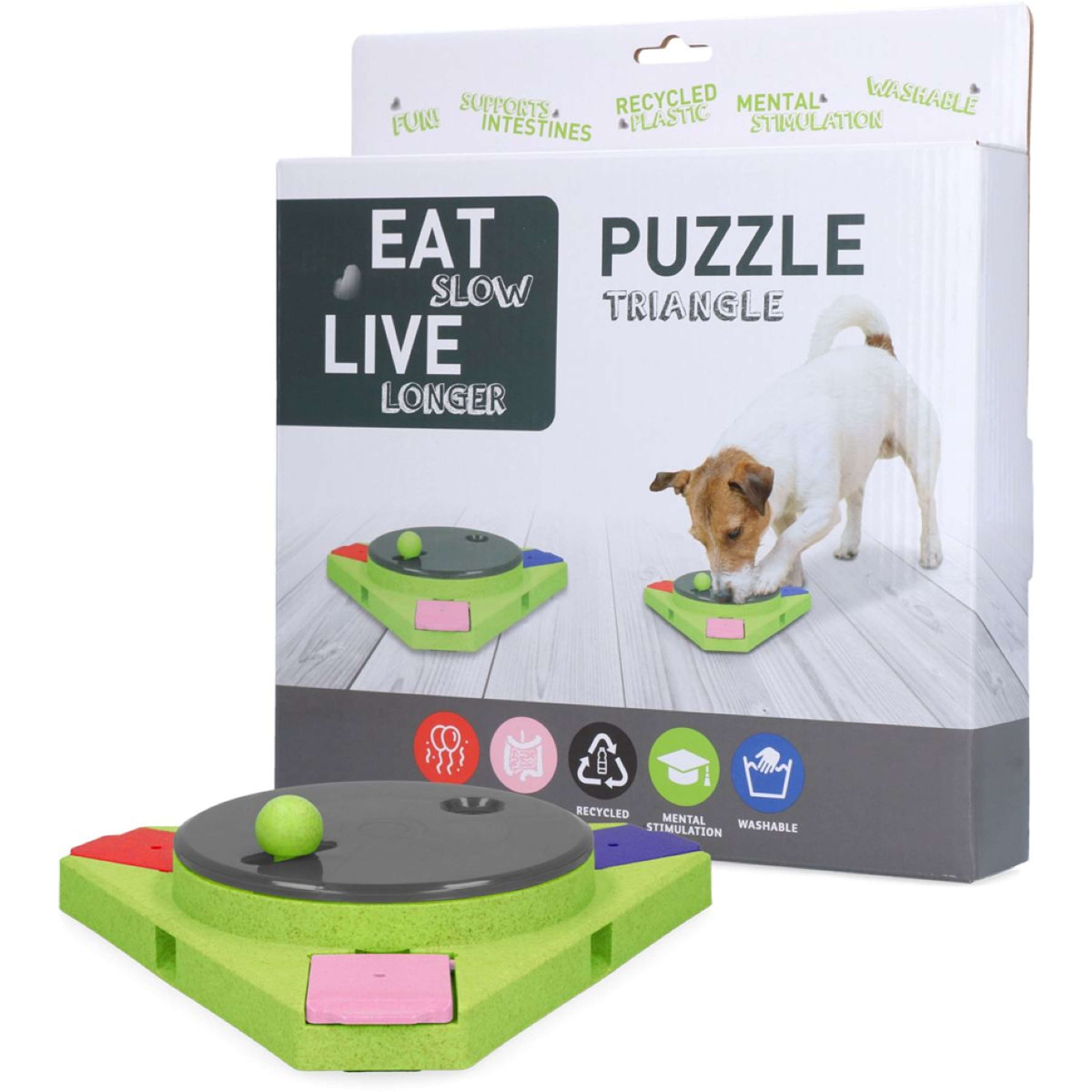 Eat Slow Live Longer Interactive Toy Puzzle Triangle