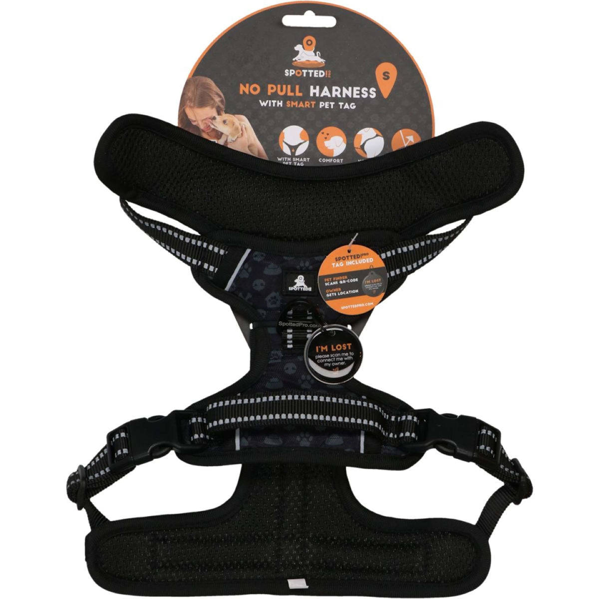 Spotted Pro! Dog Harness Anthracite