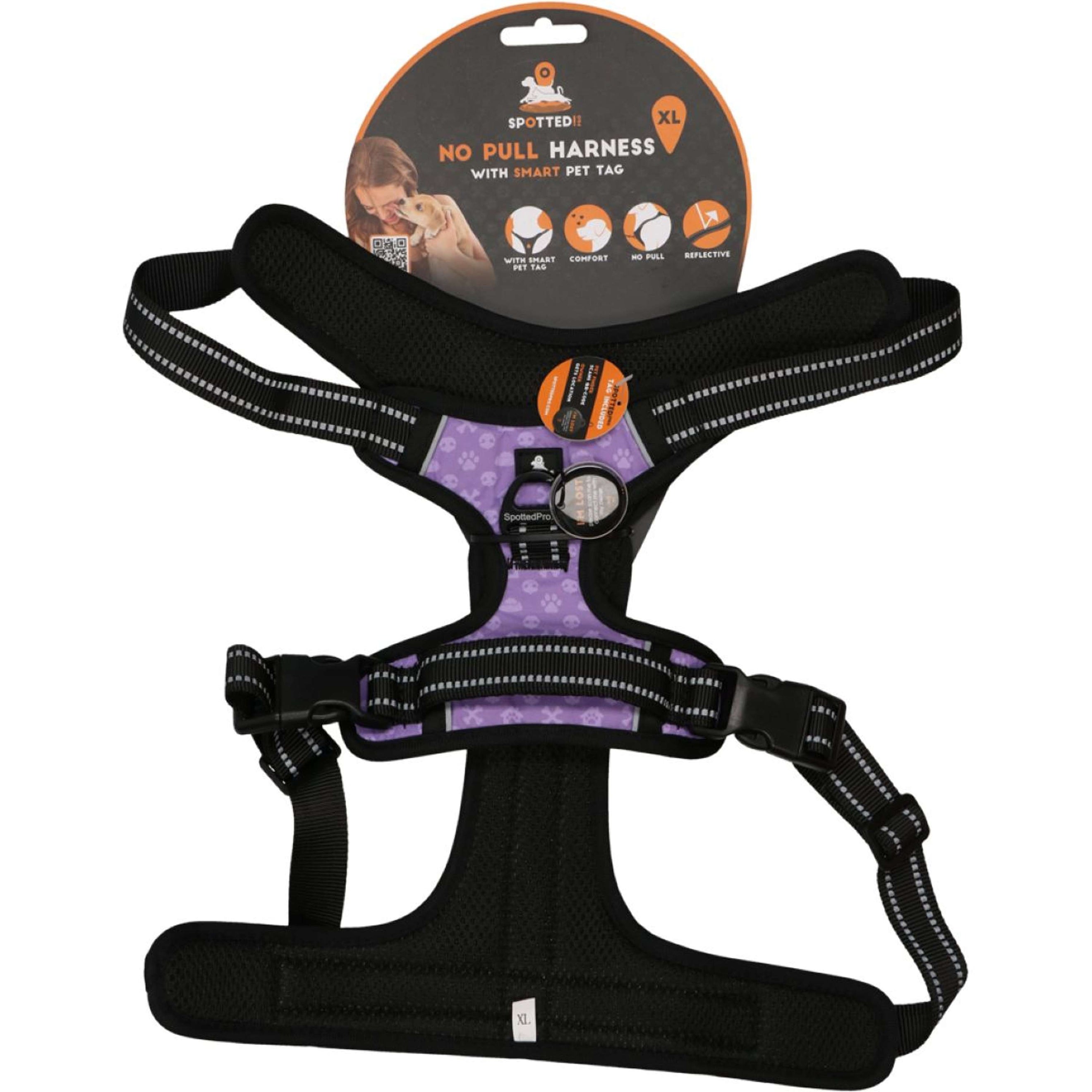 Spotted Pro! Dog Harness Purple