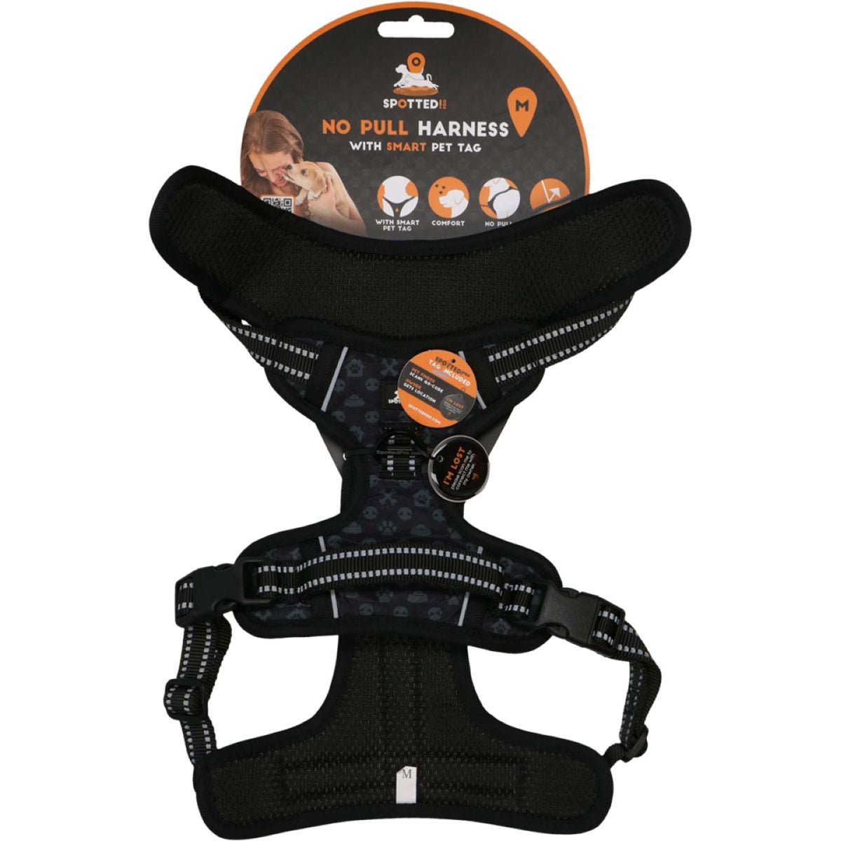 Spotted Pro! Dog Harness Anthracite