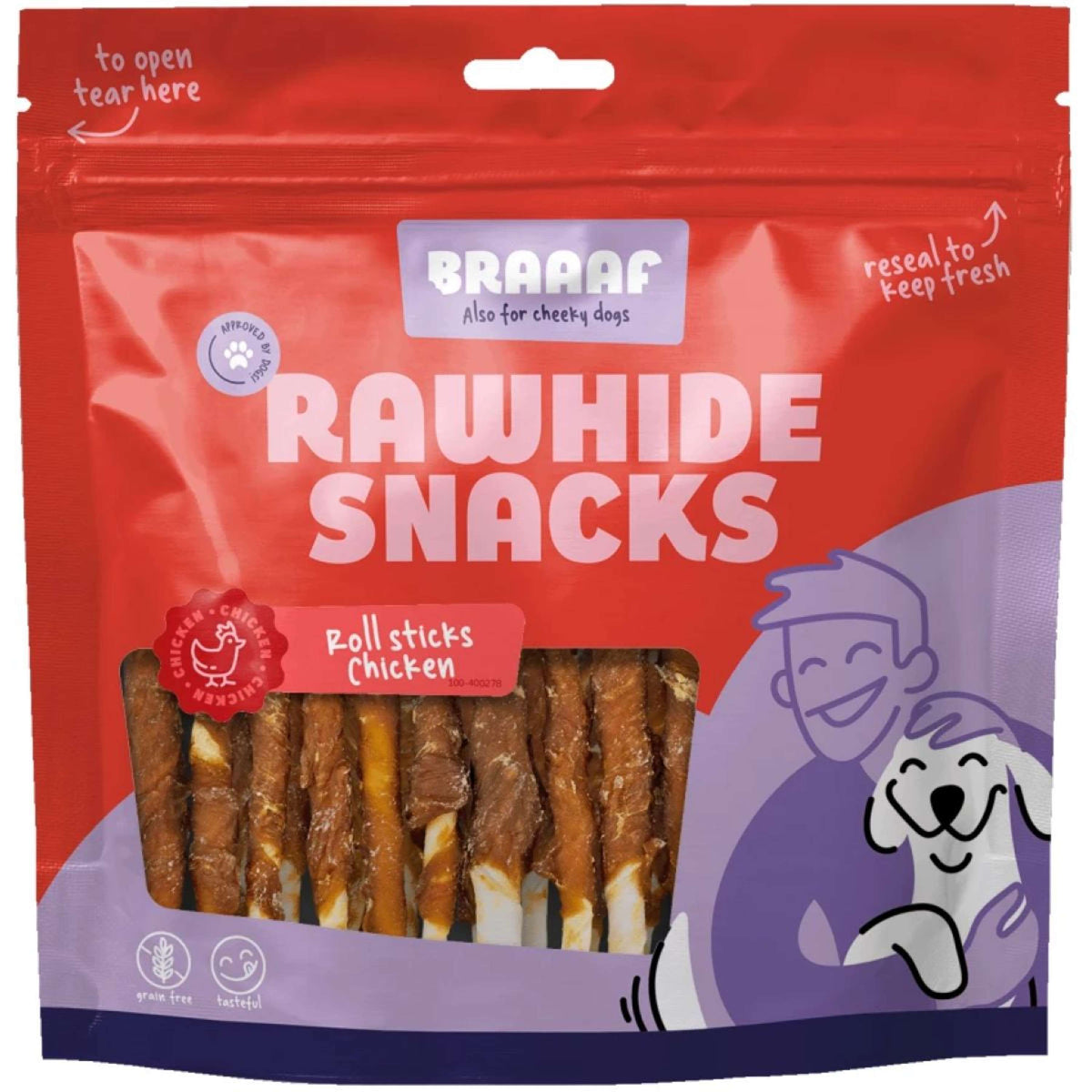 Braaaf Roll Sticks Chicken 12,5cm