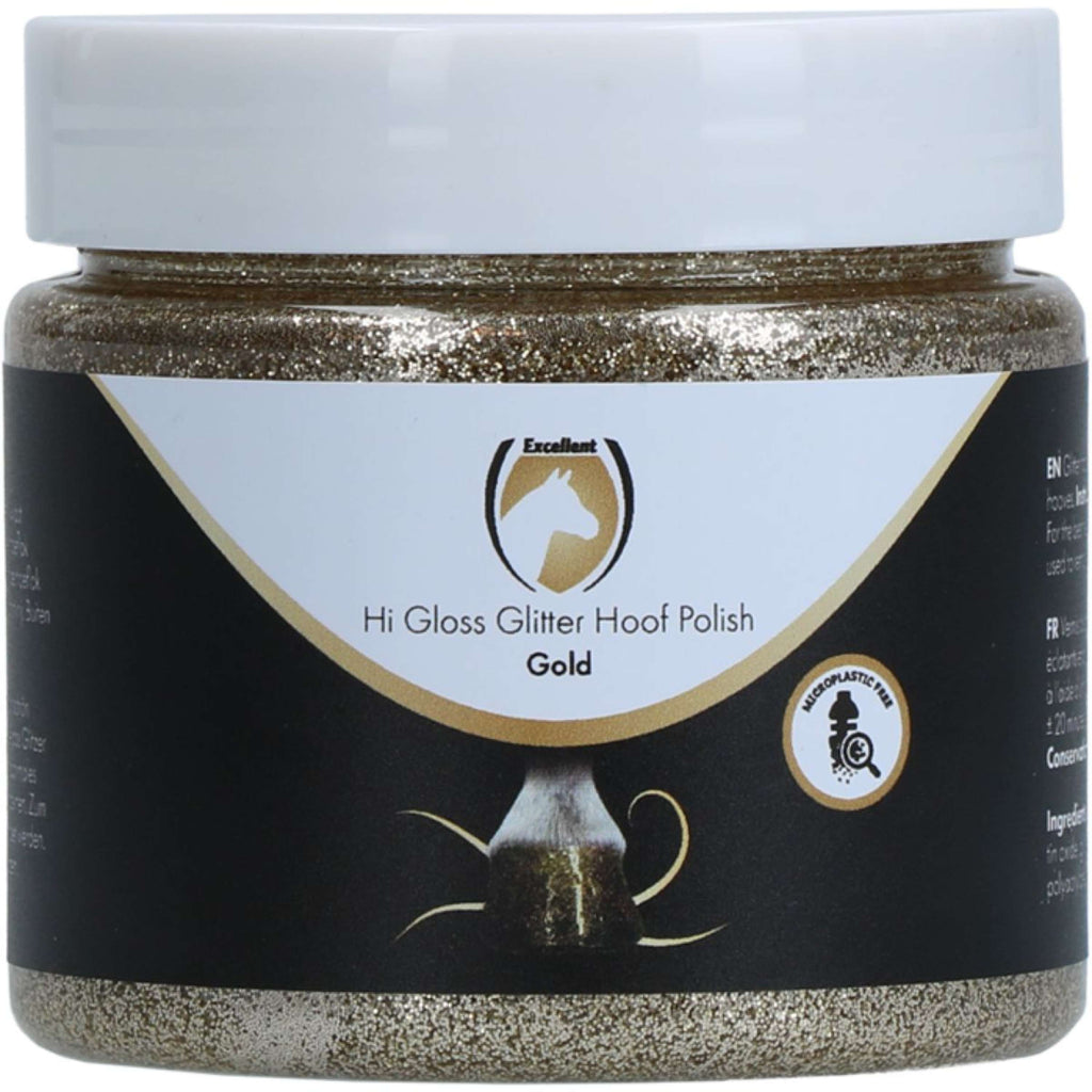 Excellent Hoof Polish Hi Gloss Glitter Gold