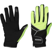 HORKA Riding Gloves Reflection Black/Yellow