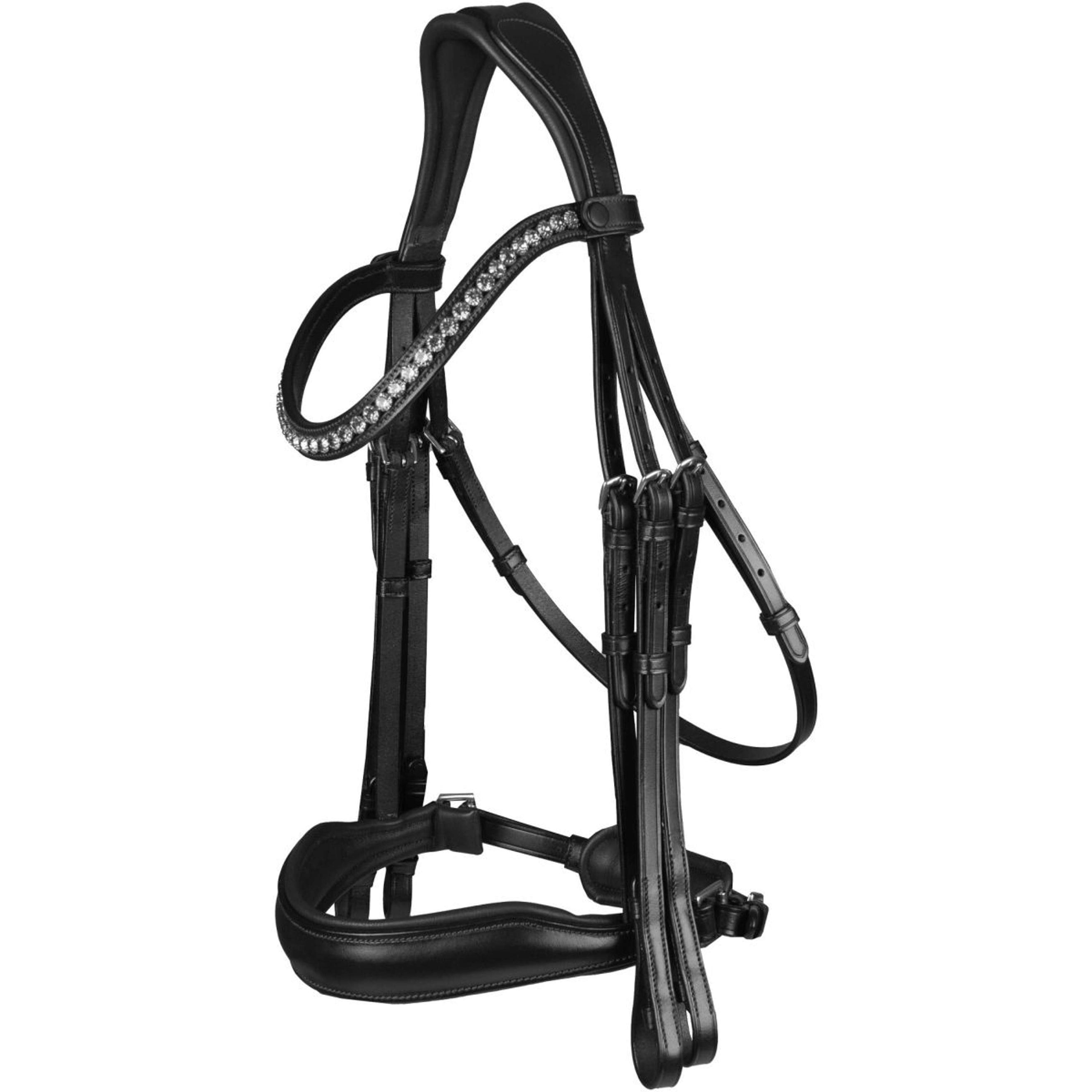 HORKA Double Bridle Las Vegas Black/Silver