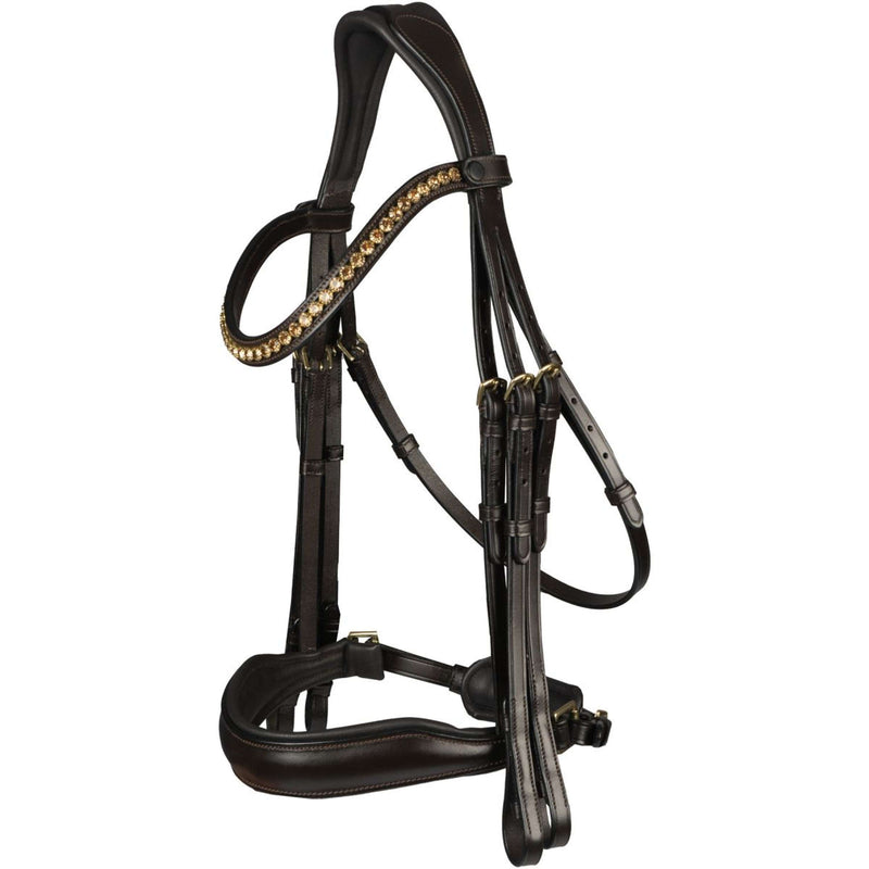 HORKA Double Bridle Las Vegas Brown/Gold