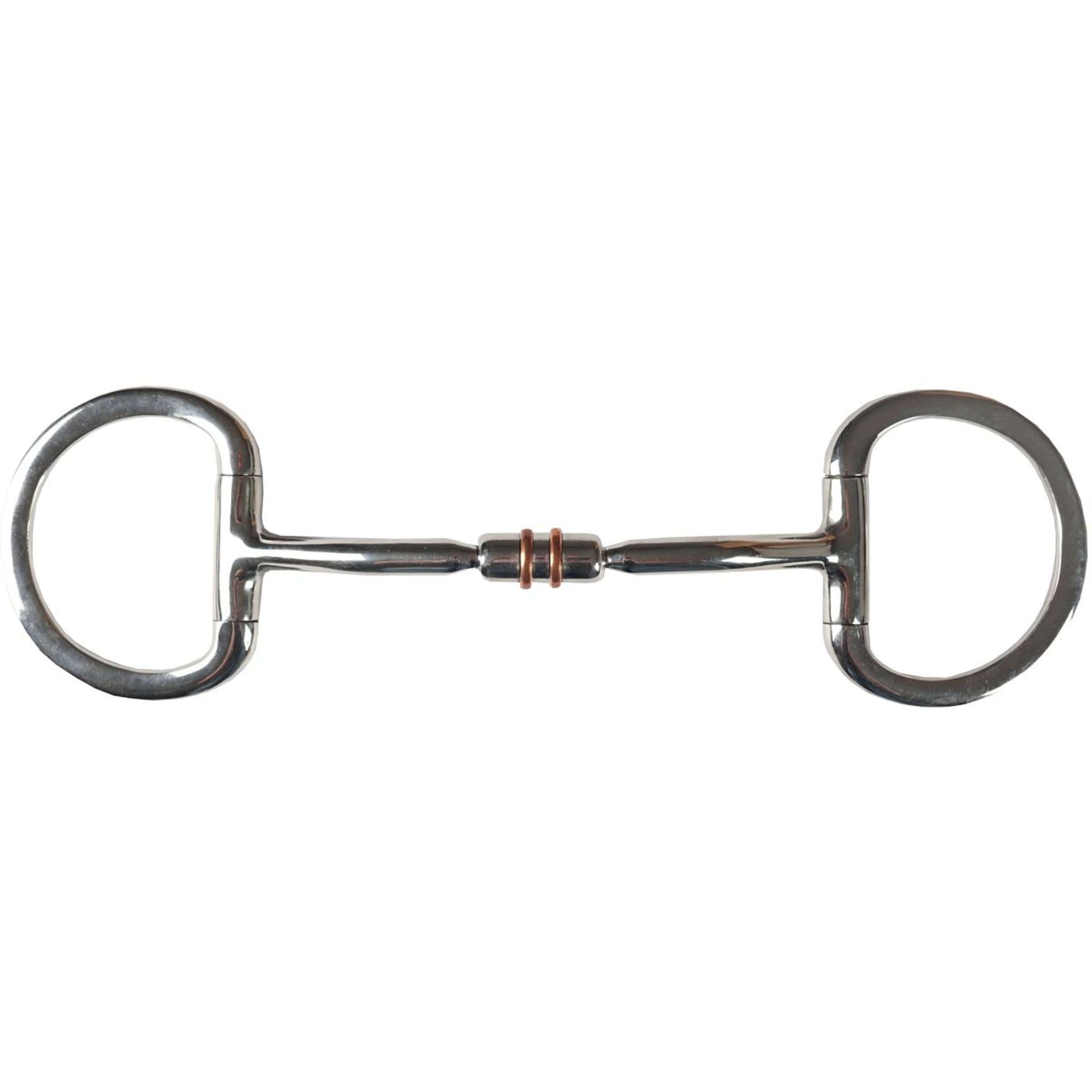 HORKA Eggbut Snaffle Copper Roll 14mm Double Jointed Stainless Steel HORKA Eggbut Snaffle Copper Roll 14mm Double Jointed Stainless Steel