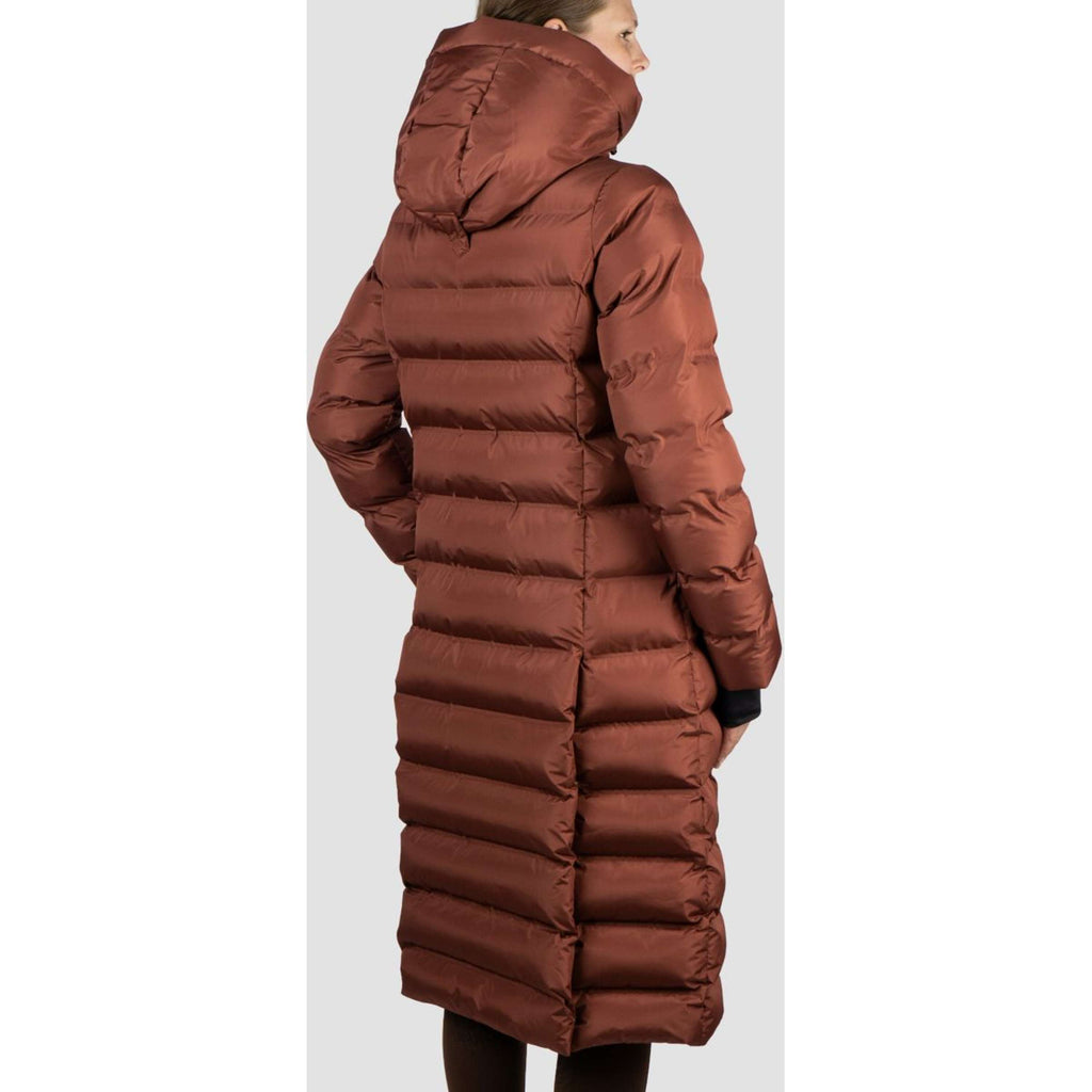 EQPRO Long Puffer Coat Eloise Burnt Umber