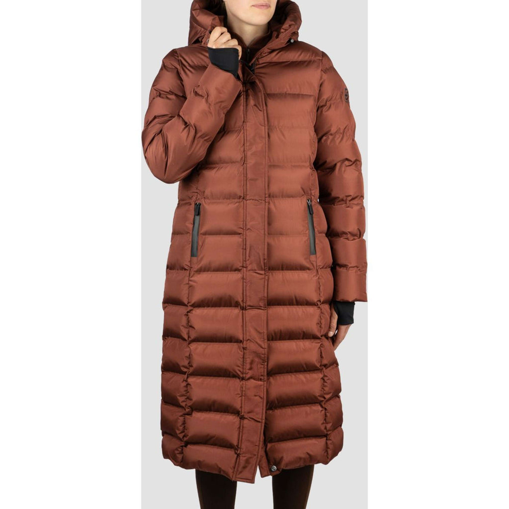 EQPRO Long Puffer Coat Eloise Burnt Umber