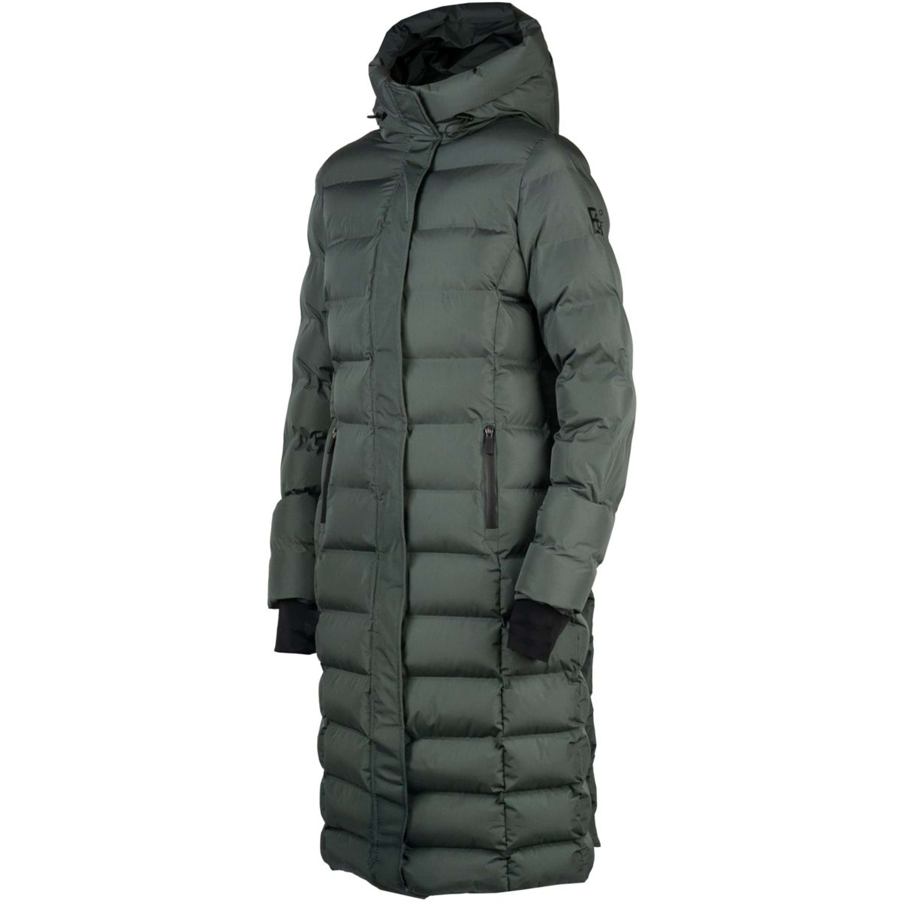 EQPRO Long Puffer Coat Eloise Shadow Steel
