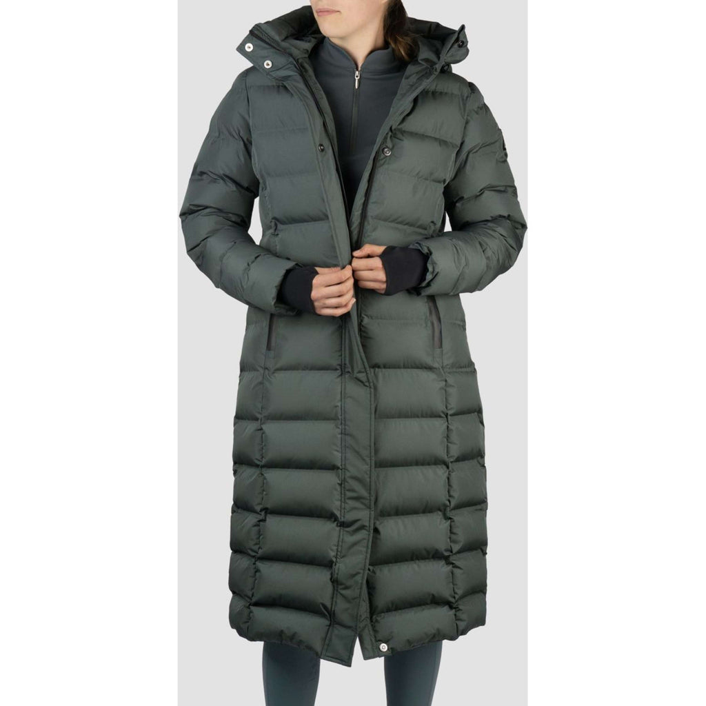 EQPRO Long Puffer Coat Eloise Shadow Steel