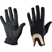 Red Horse Riding Gloves Glamour Gloves Black/Rose