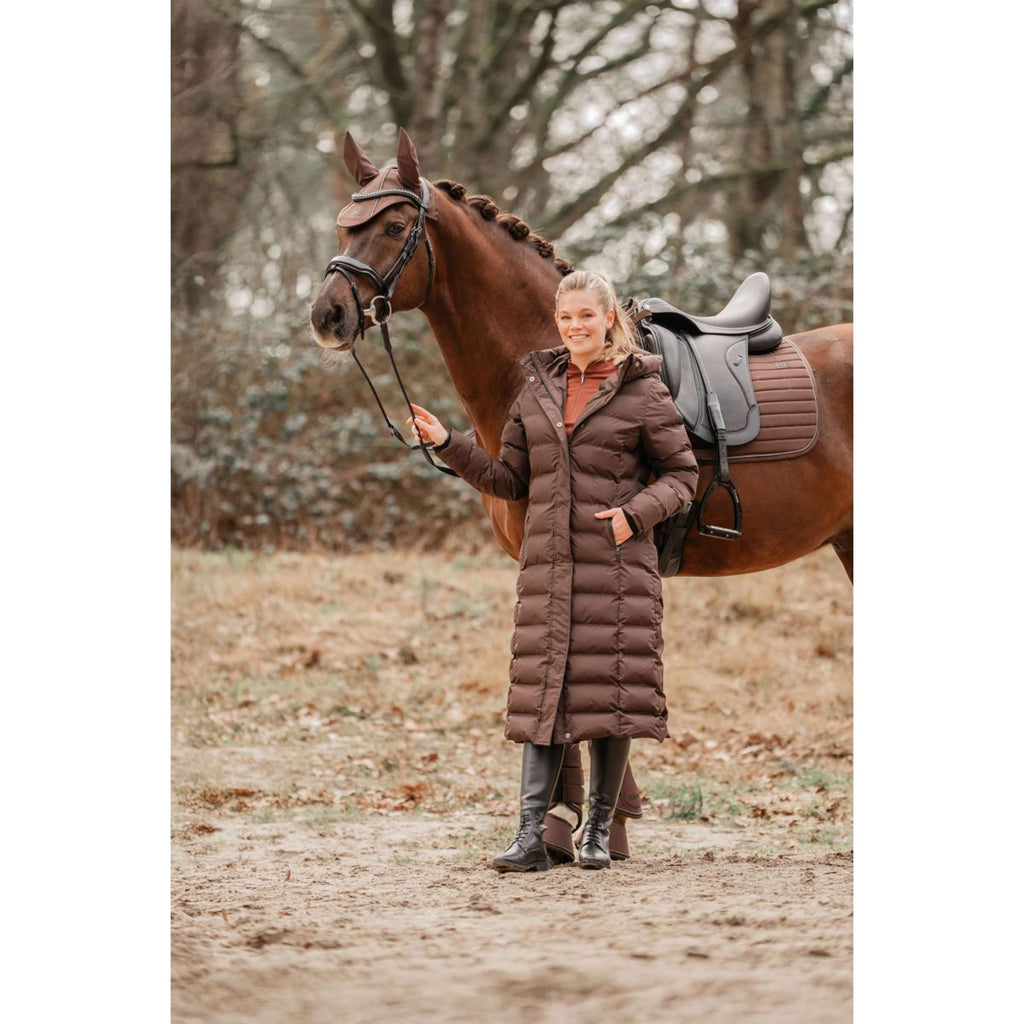 EQPRO Long Puffer Coat Eloise Chocolate
