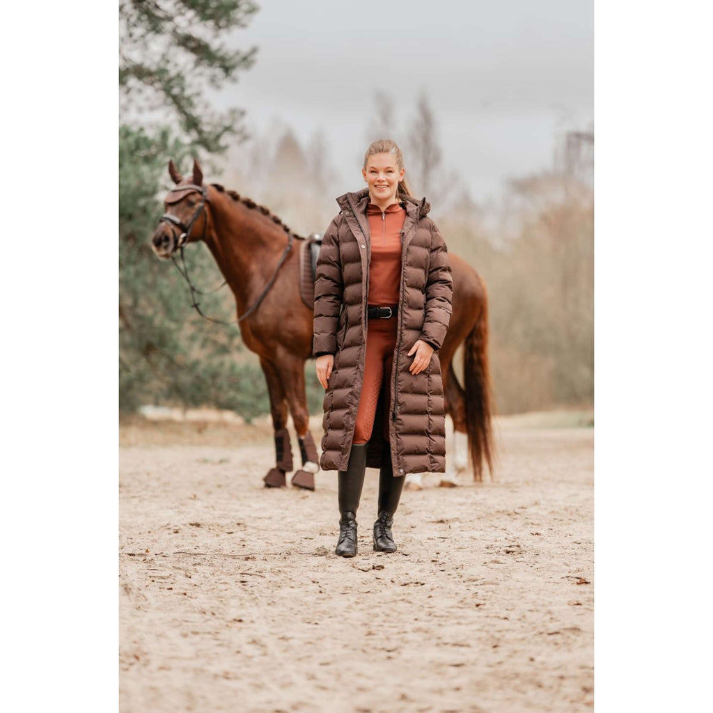 EQPRO Long Puffer Coat Eloise Chocolate