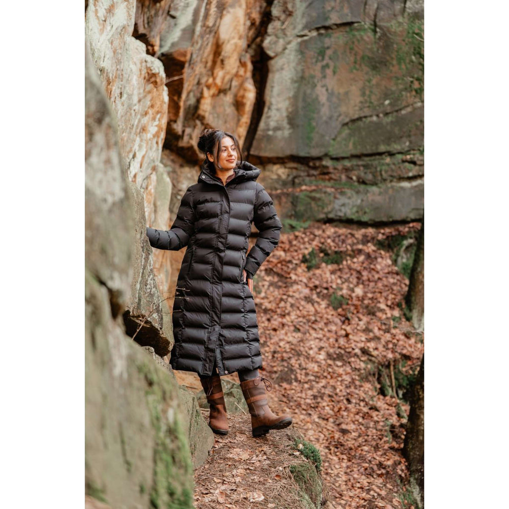 EQPRO Long Puffer Coat Eloise Chocolate