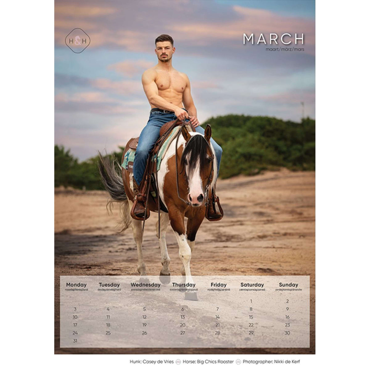 Calender Horse and Hunk 2024