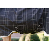 Rhino Wug Pony Turnout 250g Varilayer Black/Grey/White Check/Gray