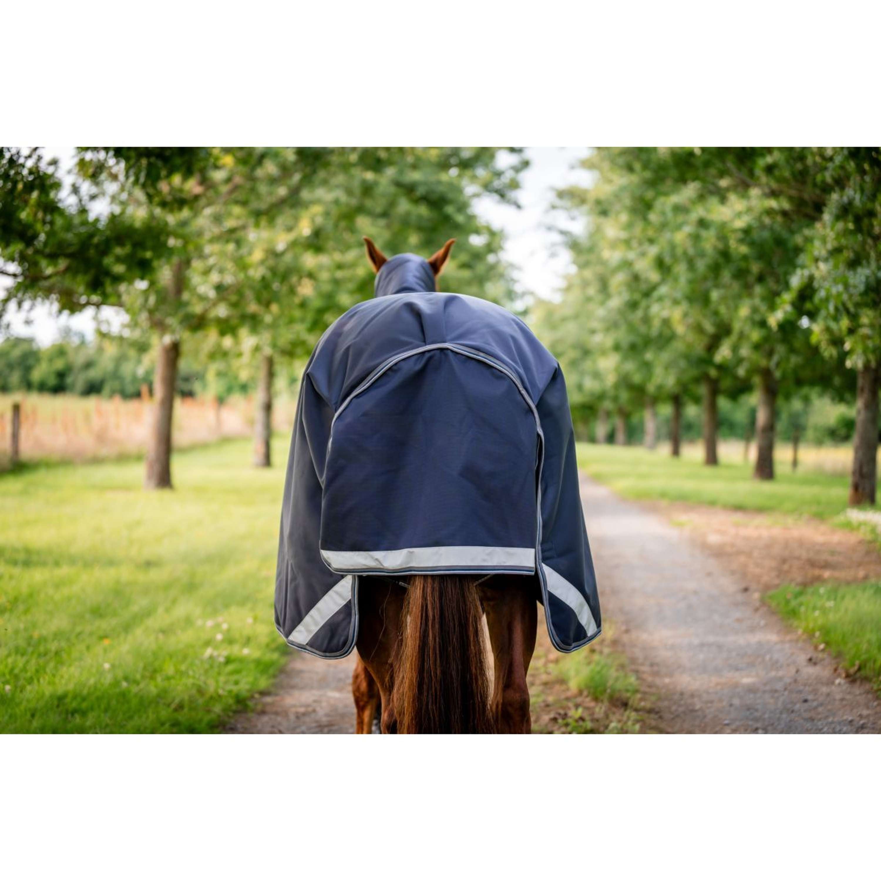 Rambo Turnout Rug 1680D Varilayer 250g Navy/Thunderstorm Grey/Silver