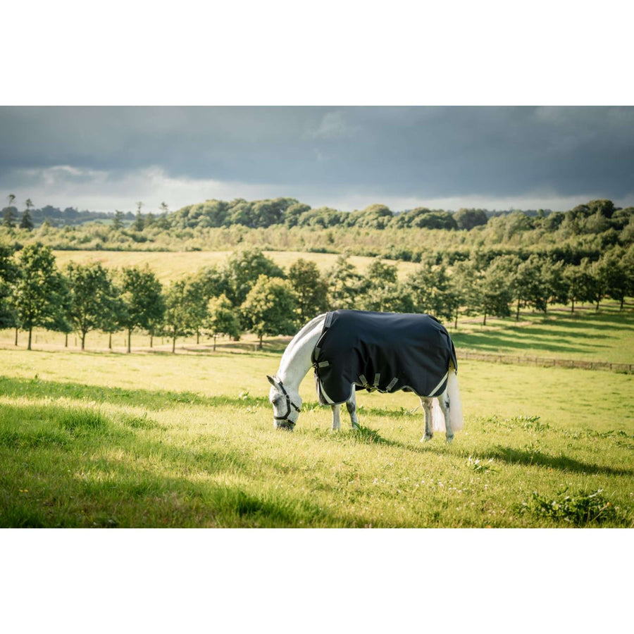 Rambo Turnout Rug 1680D Varilayer 450g Black/Thunderstorm Grey/Silver