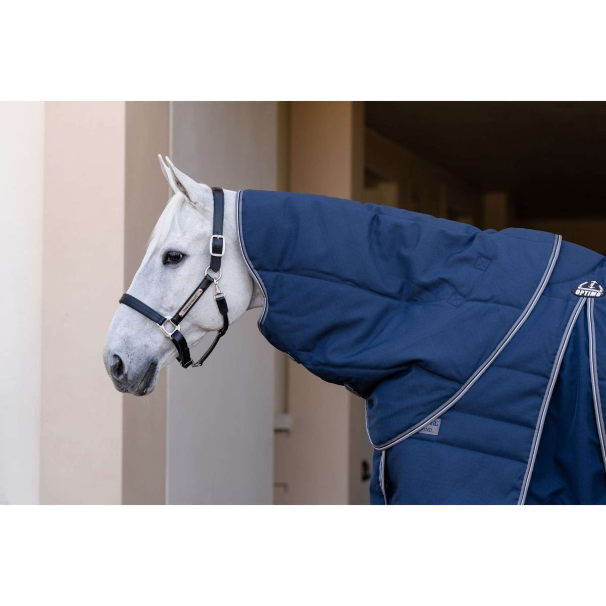 Rambo Optimo Stable Rug Plus 400g Navy/Thunderstorm Grey/Silver
