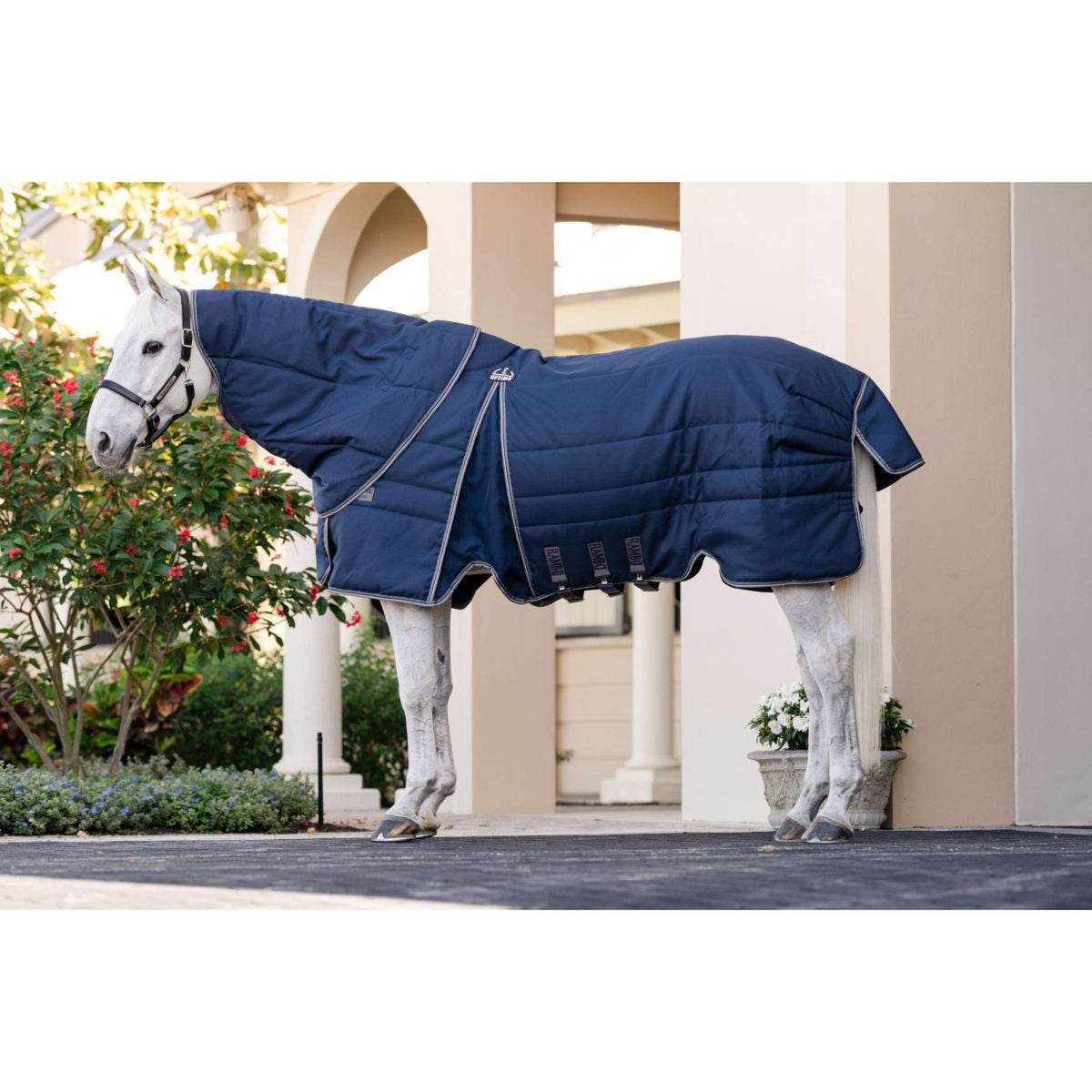 Rambo Optimo Stable Rug Plus 400g Navy/Thunderstorm Grey/Silver