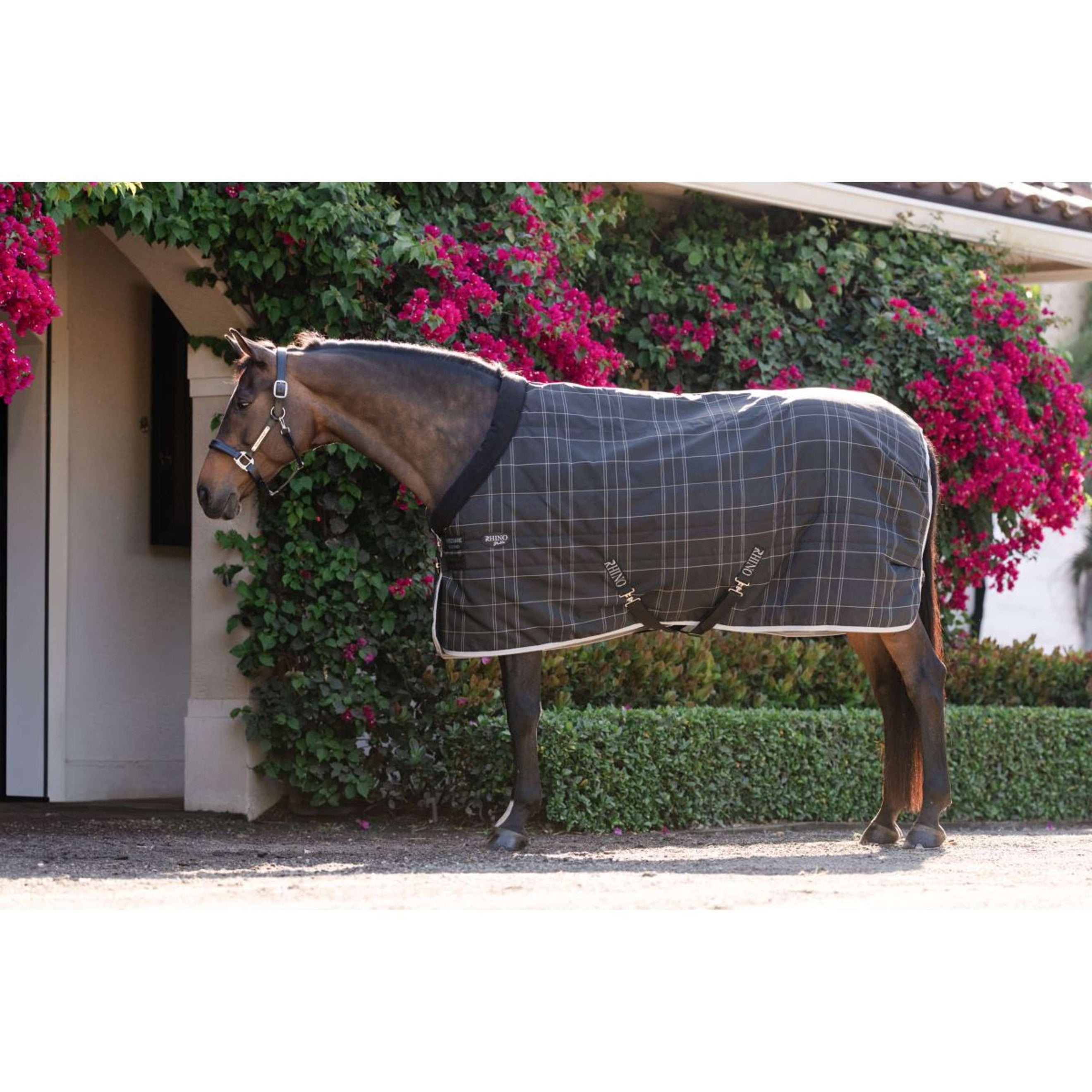 Rhino Pony Stable 250g Varilayer Black/Grey/White Check/Gray