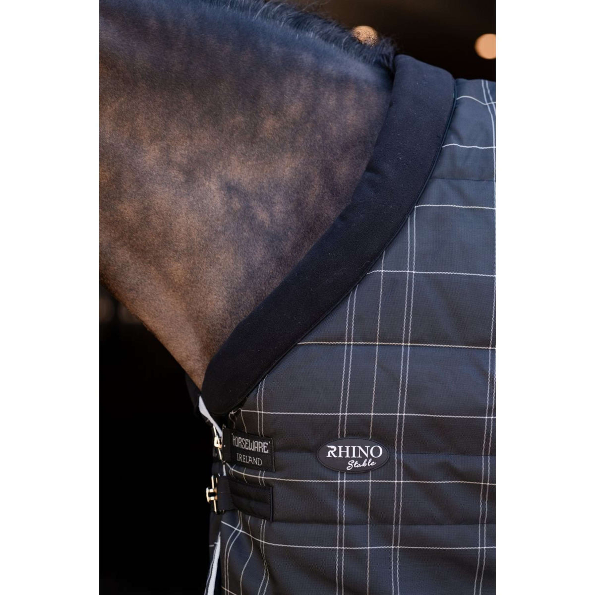 Rhino Pony Stable 250g Varilayer Black/Grey/White Check/Gray