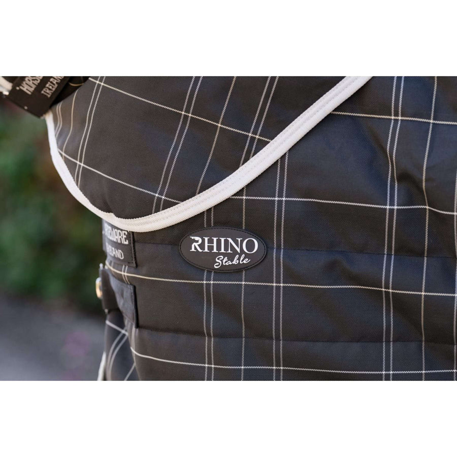 Rhino Neck Cover Stable 200g Black/Grey/White Check/Gray