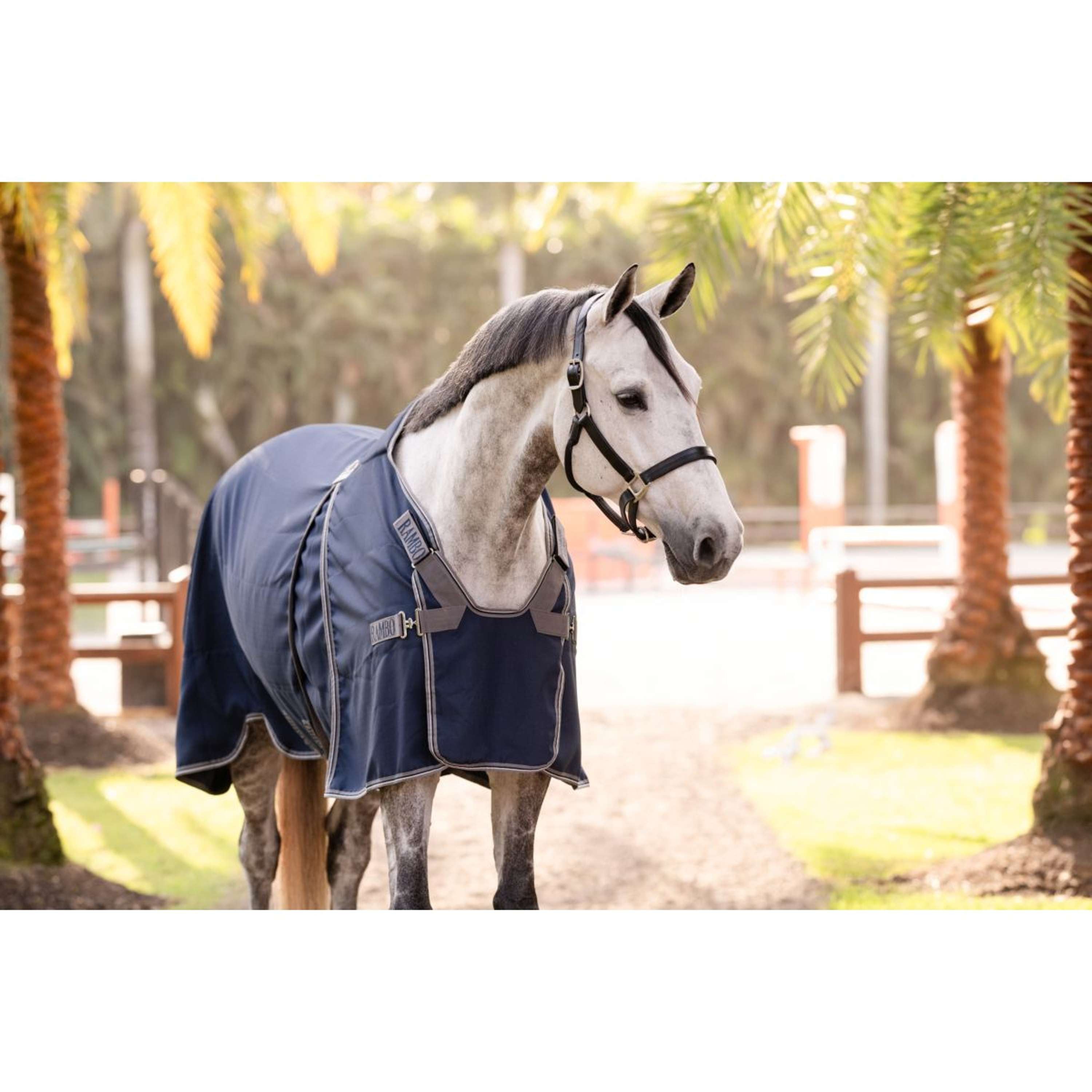 Rambo Optimo Stable Rug New Navy/Thunderstorm Grey/Silver