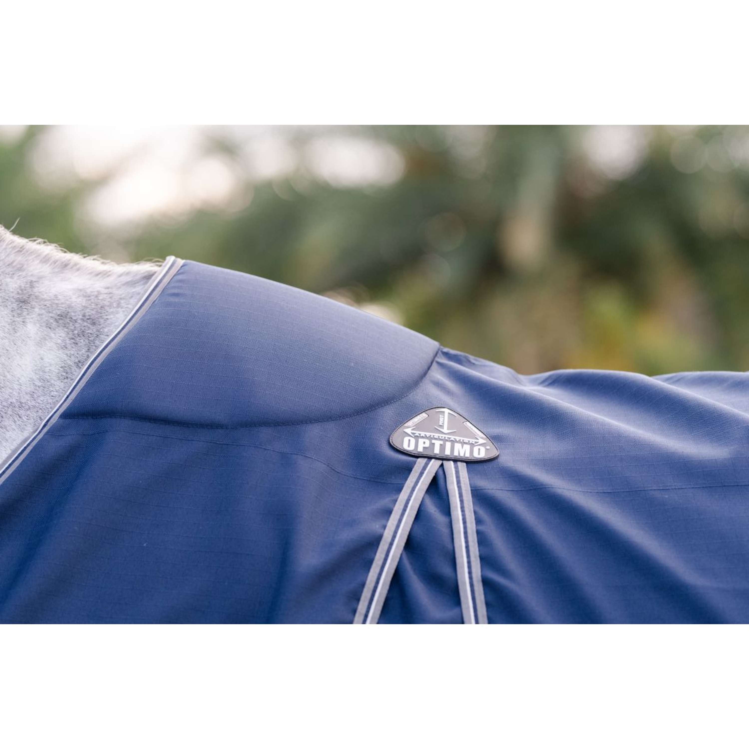 Rambo Optimo Stable Rug New Navy/Thunderstorm Grey/Silver