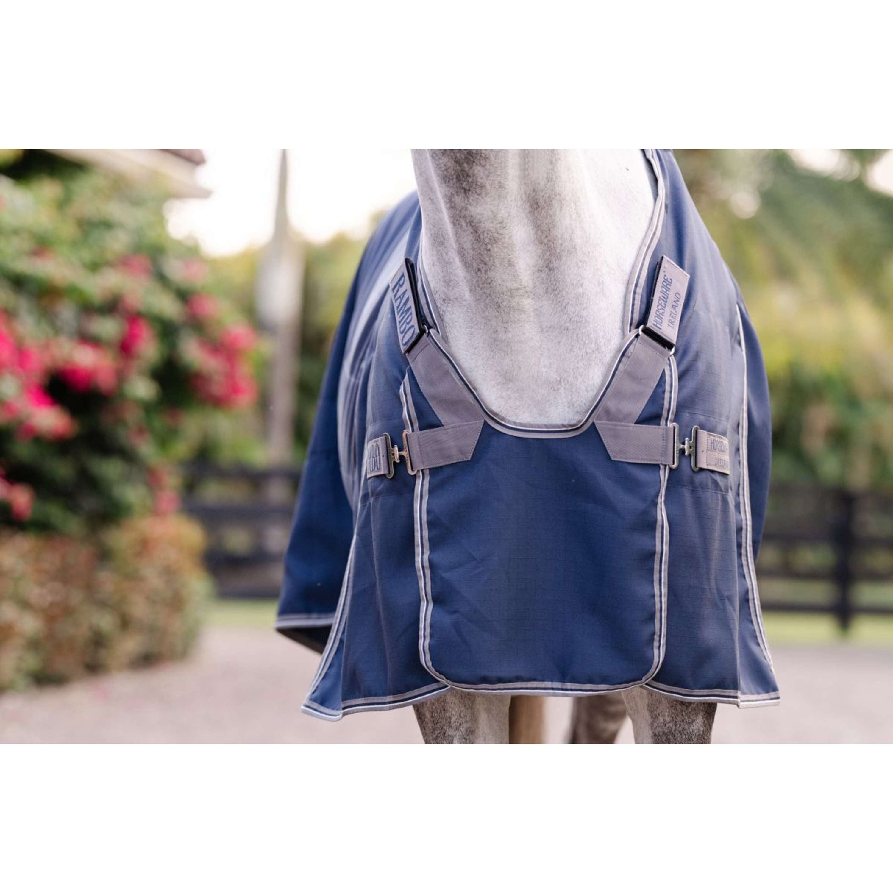 Rambo Optimo Stable Rug New Navy/Thunderstorm Grey/Silver