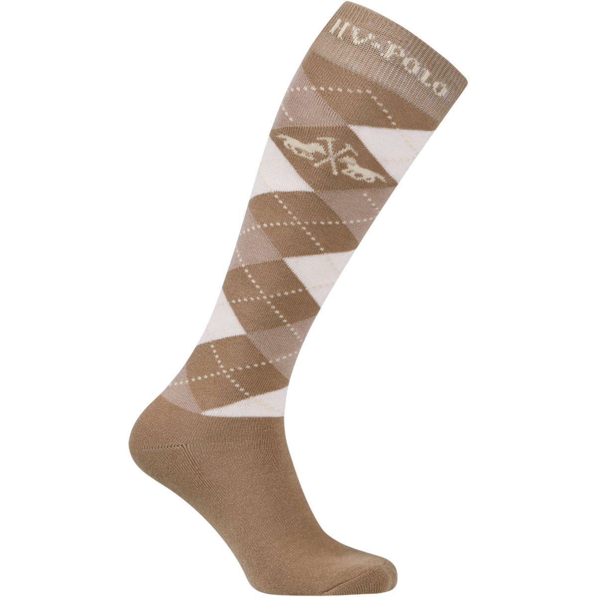 HV Polo Riding Socks HVPArgyle Champagne