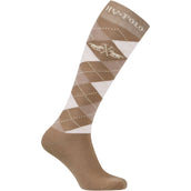 HV Polo Riding Socks HVPArgyle Champagne