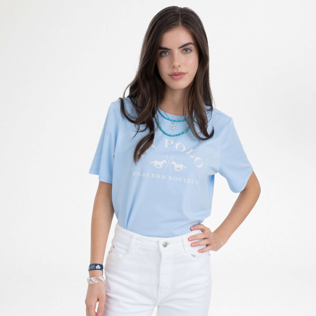 HV Polo T-Shirt HVPNatalie Powder Blue